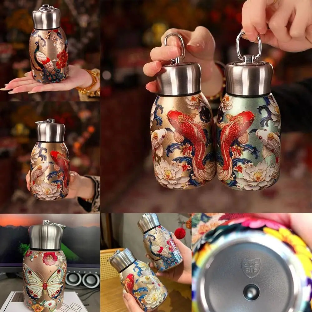 316 Stainless Steel Insulated Cup Leak Proof Portable Water Bottle Durable 300ml Slim Insulated Thermal Water Bottle